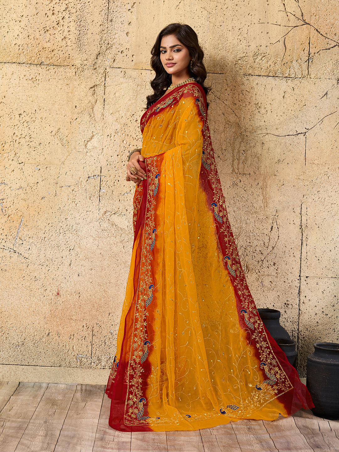 KcPc New Royal Wedding Saree in Traditional Georgette Elegance JAY