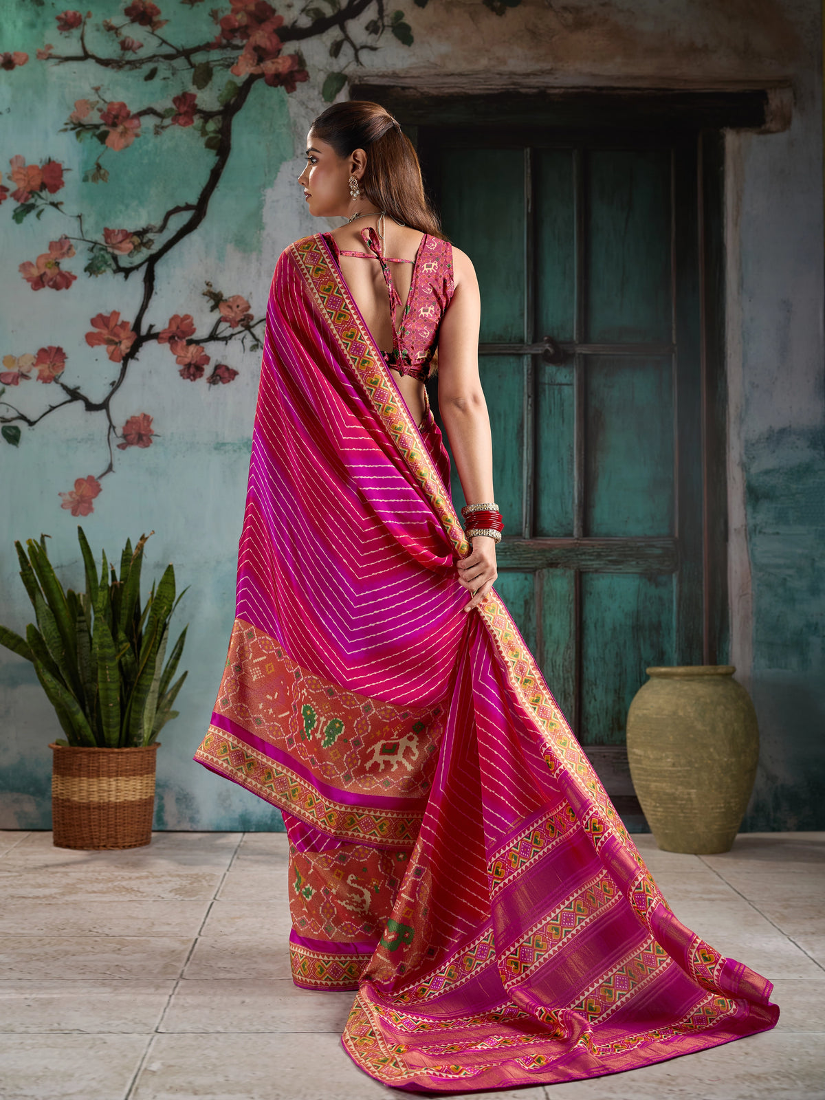 KcPc Designer Tissue SilkPatola Style Saree with Zari WorkRG