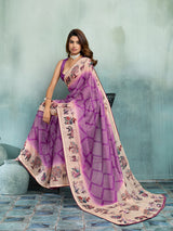KcPc Traditional Georgette Kalamkari Saree for Women GAN