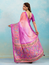 KcPc New Elegant Kalamkari Printed Crepe Silk Saree GAN