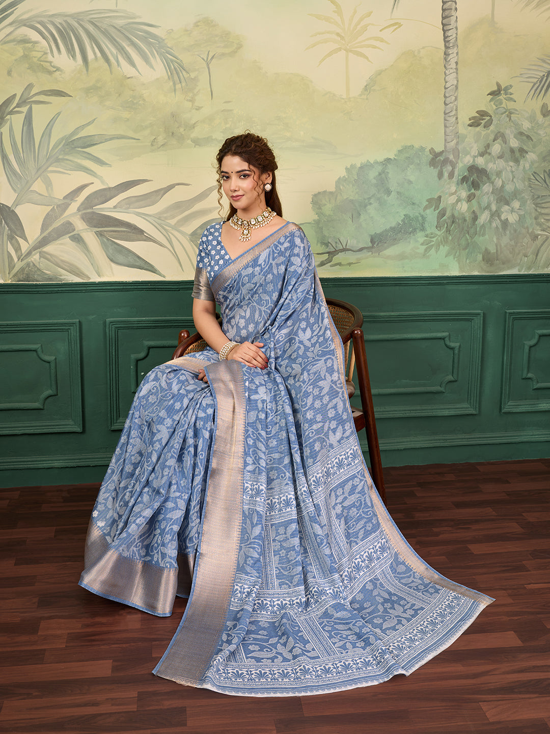Buy Printed Style With Zari border