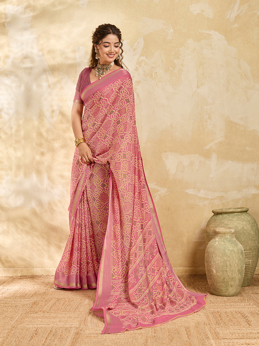 Buy Casual Style Chiffon Saree Kcpc Image 3