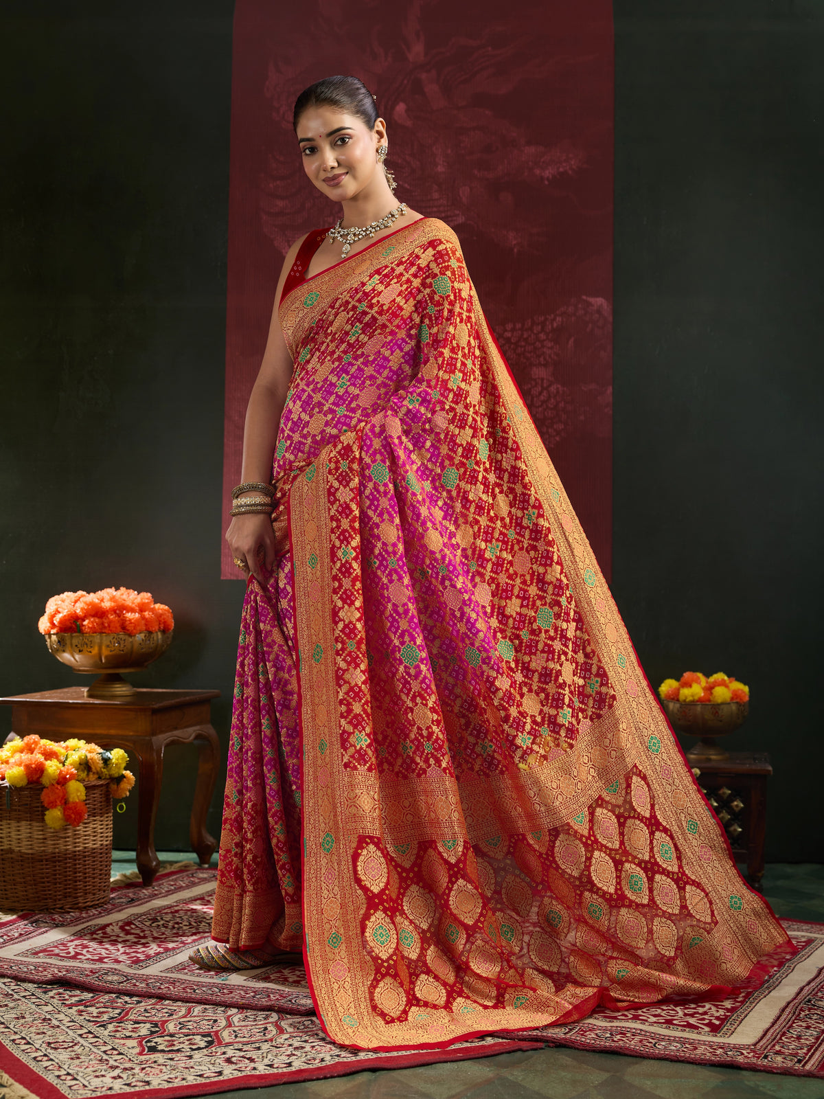 KcPc Latest Royal Meenakari Pure Khaddi Georgette Saree for Women
