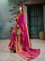 KcPc Designer Tissue SilkPatola Style Saree with Zari WorkRG