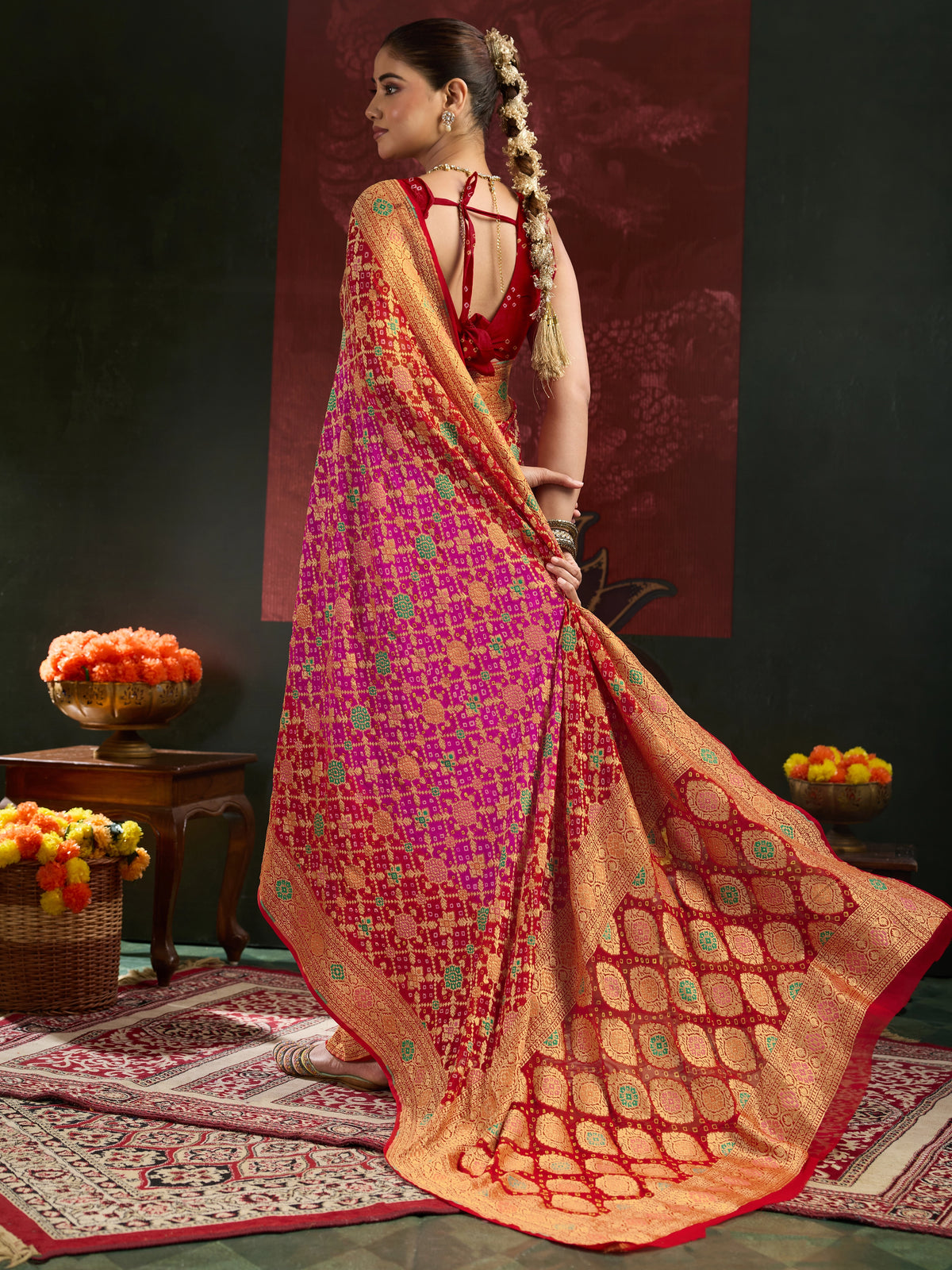 KcPc Latest Royal Meenakari Pure Khaddi Georgette Saree for Women