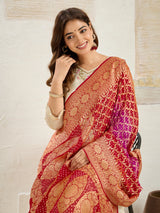 KcPc New Launch Pure Khaddi Georgette Upada Neemzari Bandhej Dupatta