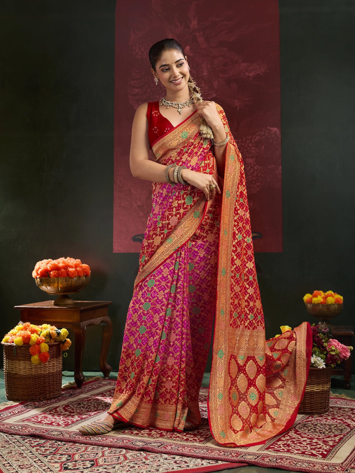 KcPc Latest Royal Meenakari Pure Khaddi Georgette Saree for Women