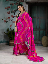 KcPc Traditional Leheriya Style Festive Wear SareesPDM