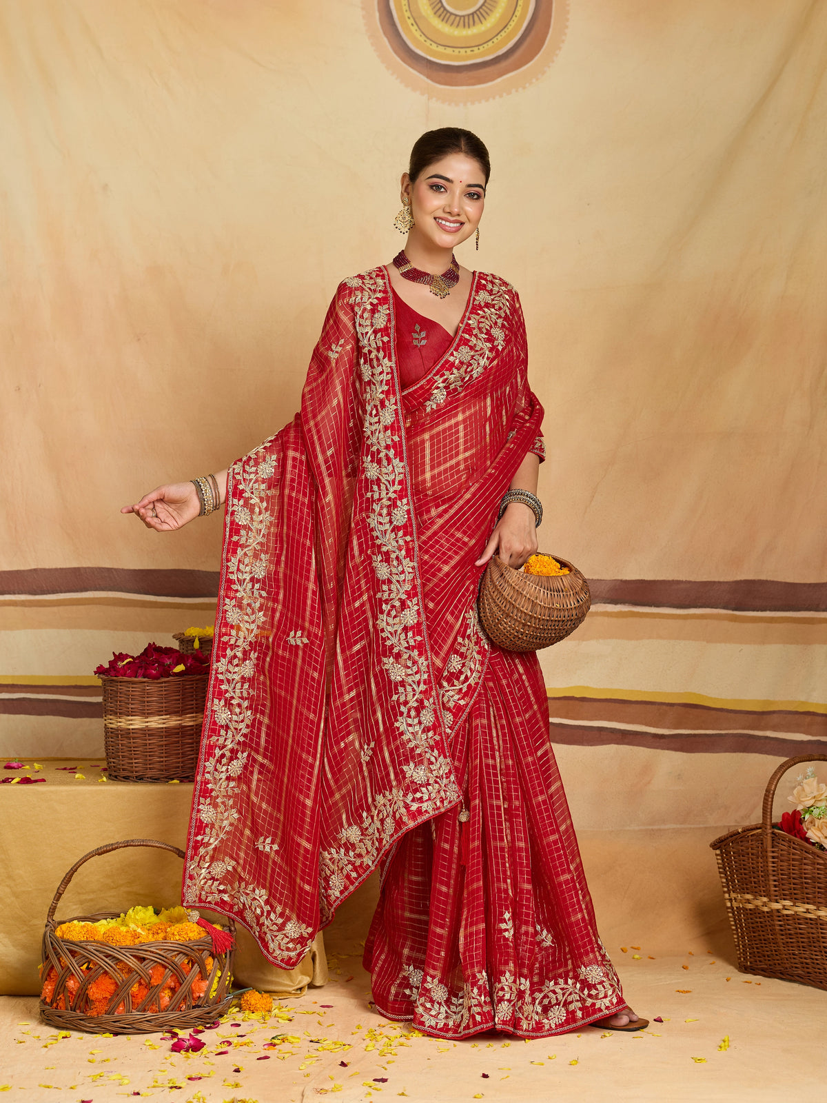 KcPc Luxury Georgette Sarees with Fine EmbroideryGAN