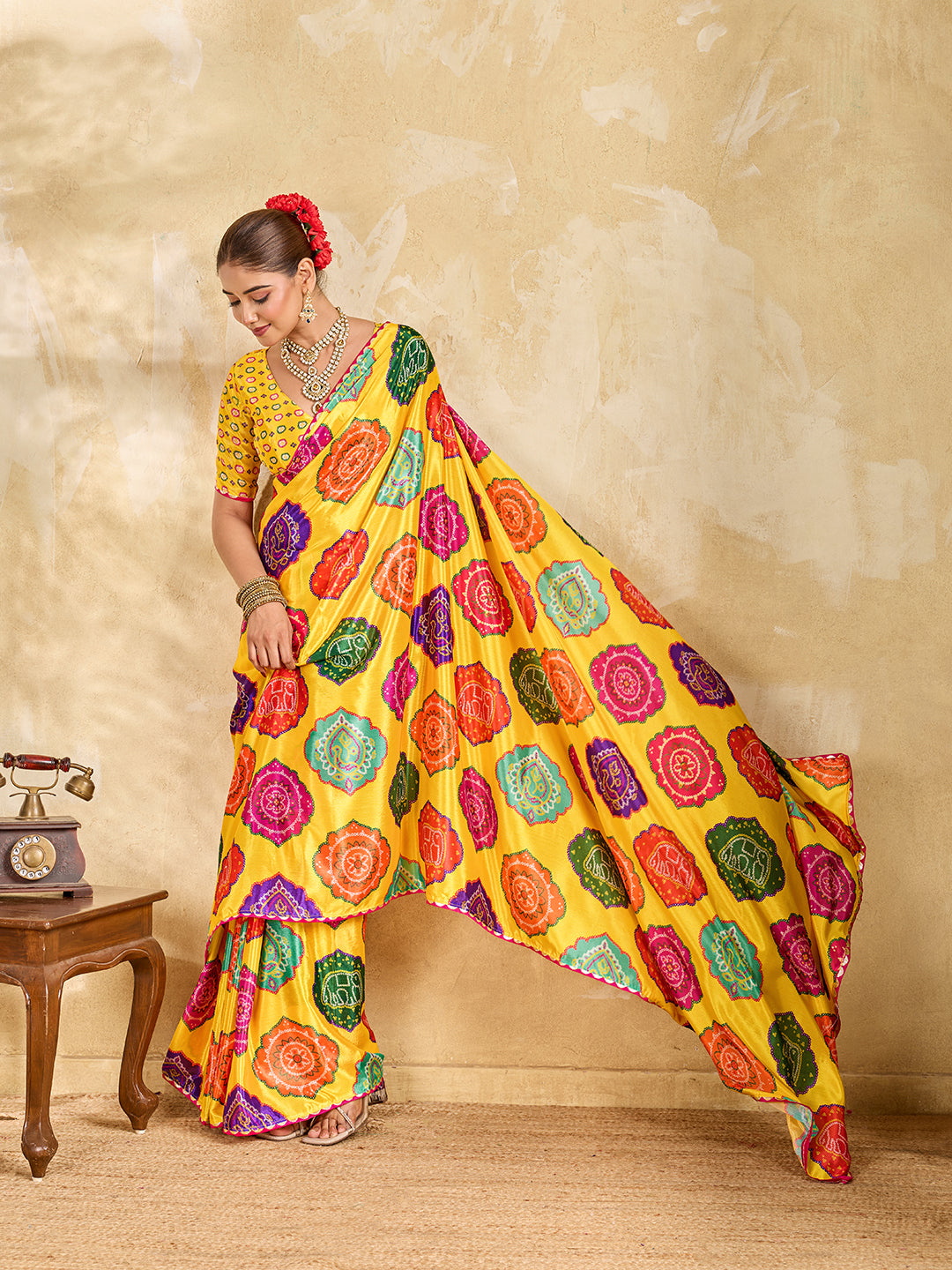 Crape Silk saree is perfect for party wear