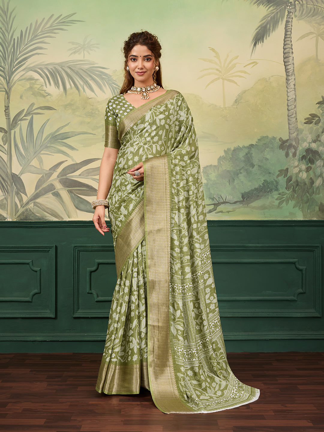 Buy Printed Style With Zari border