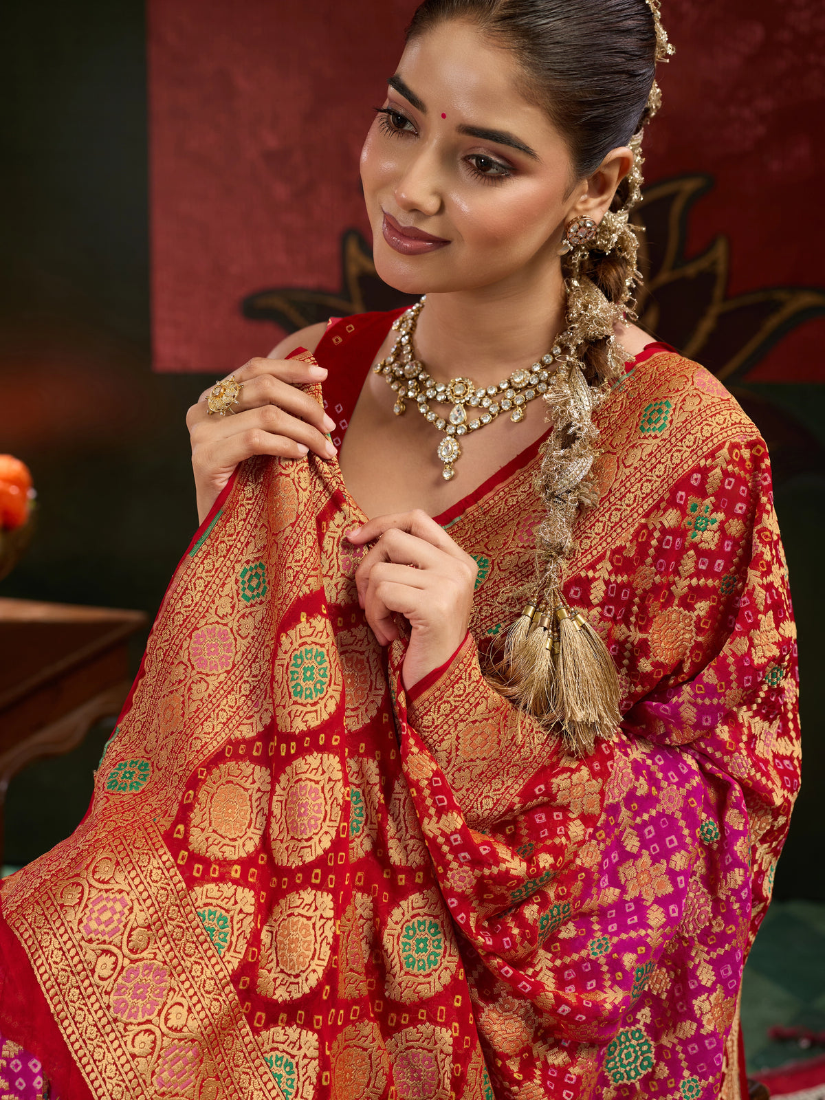 KcPc Latest Royal Meenakari Pure Khaddi Georgette Saree for Women
