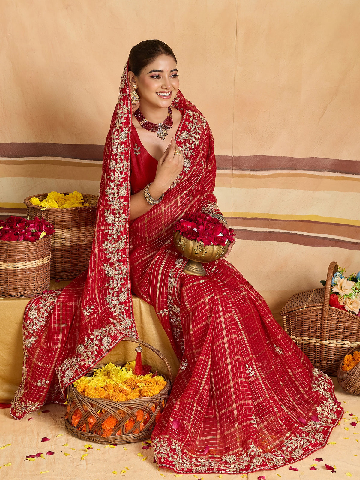 KcPc Luxury Georgette Sarees with Fine EmbroideryGAN