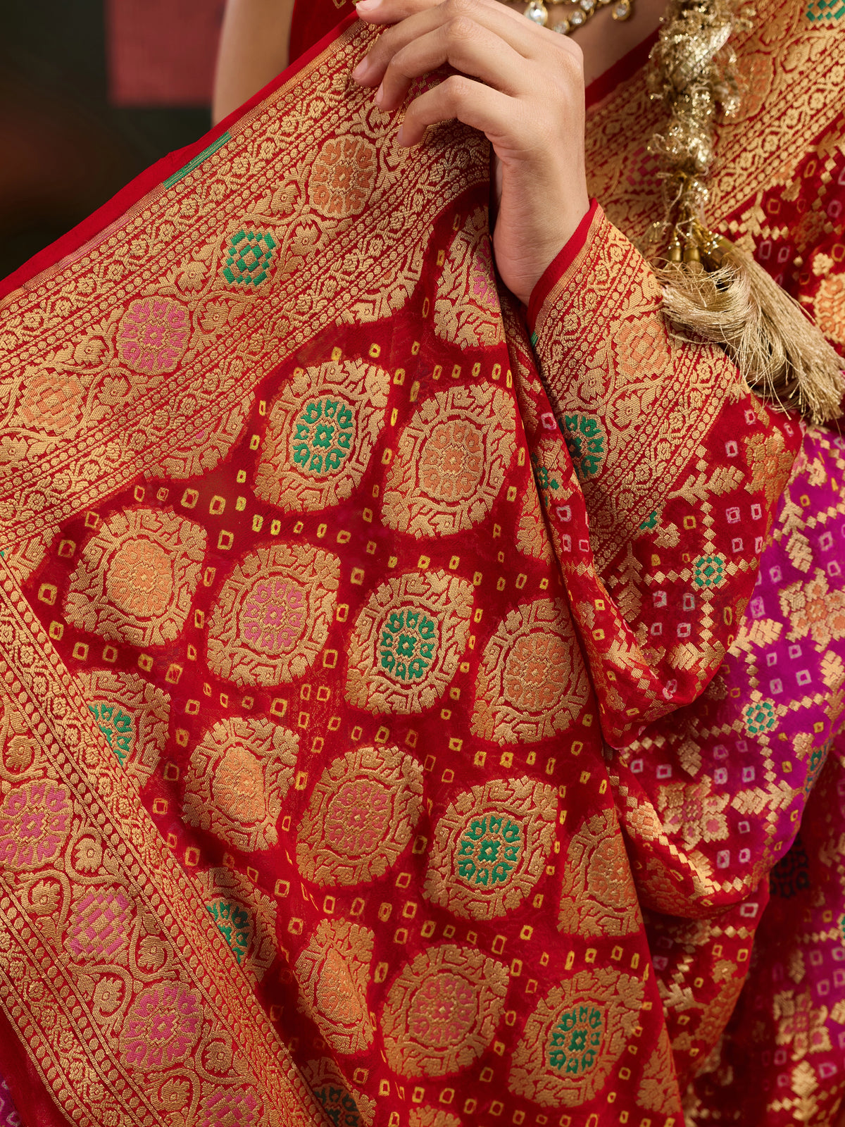 KcPc Latest Royal Meenakari Pure Khaddi Georgette Saree for Women