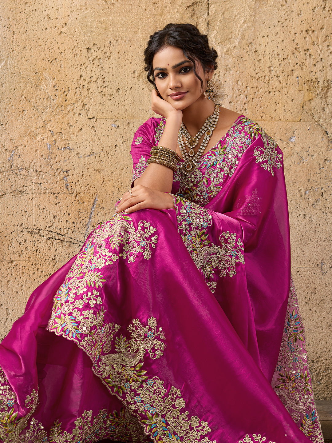 Buy Designer Pure Tissue Silk Saree Kcpc Image 4