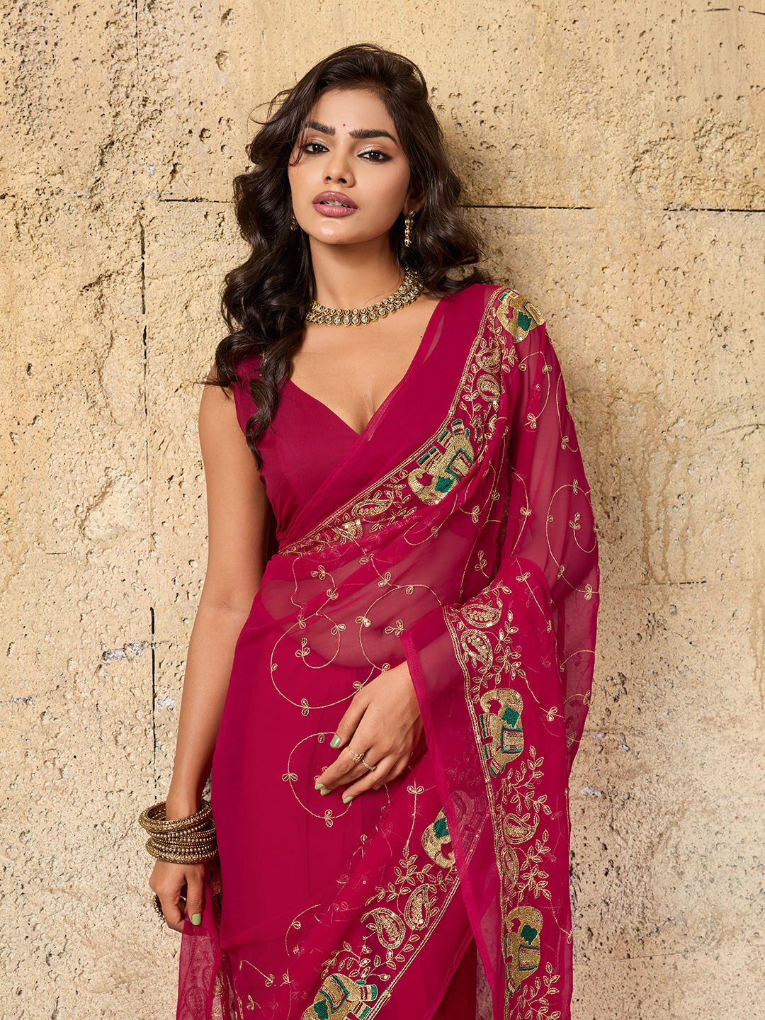 KcPc Special New Vibrant Traditional Look with Soft Georgette Saree JAY