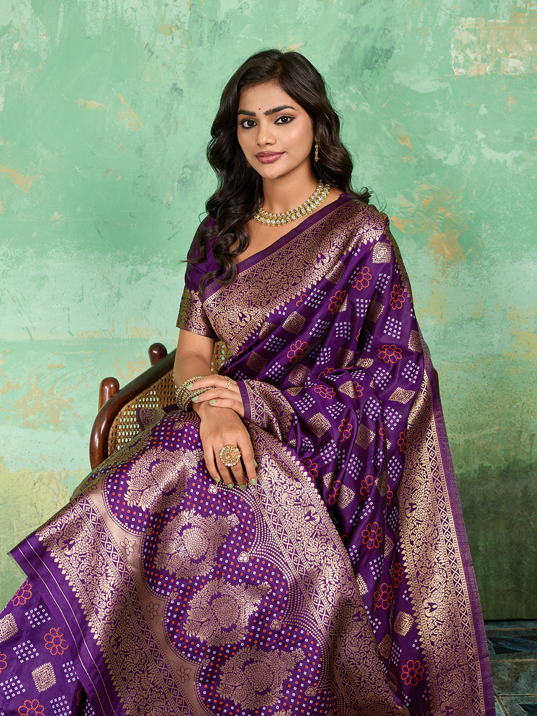 Buy Latest Bandhani Saree With Casual Wear