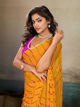Buy New Chiffon Leheriya Style With Casual Wear Saree