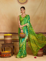 KcPc Royal Ethnic Wear Saree with Designer Leheriya Style and Zari BorderSFS