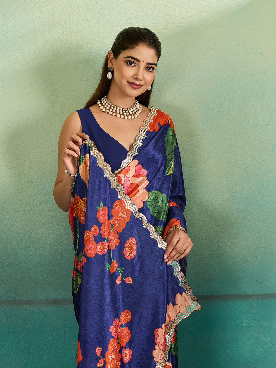 Gota patti Style saree for party wear