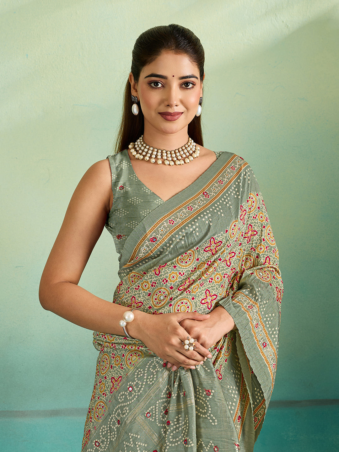 KcPc Premium Tusser Style Tussar Silk Saree with Aari & Aabla DetailingSTR