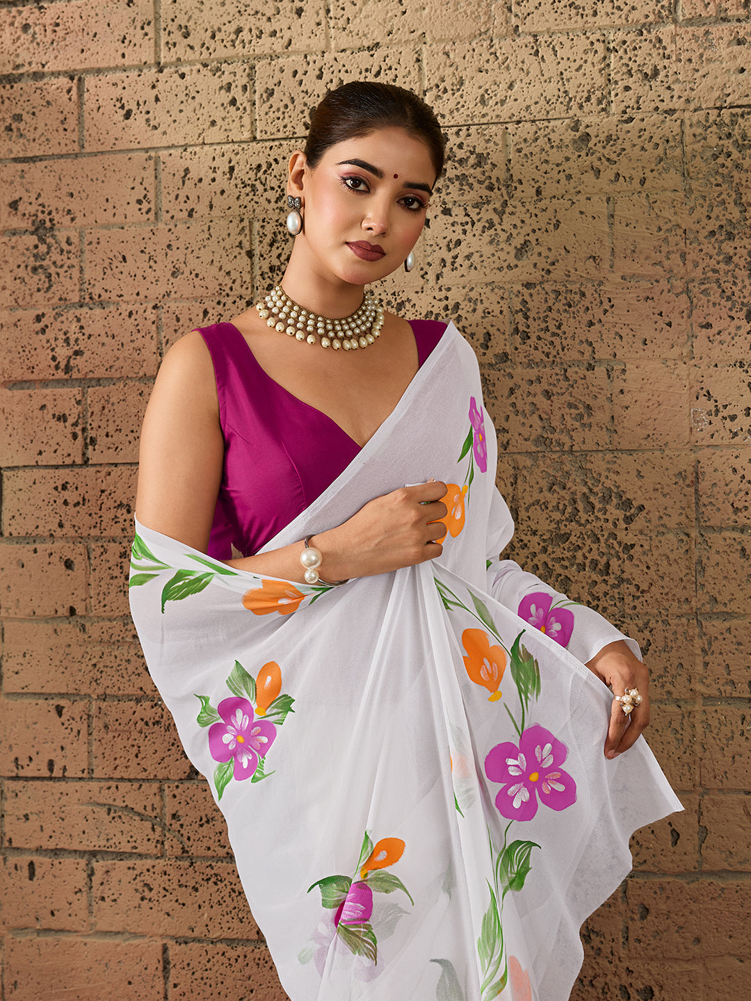 KcPc New Luxury Designer Style Saree Crafted in Soft Georgette FabricASH