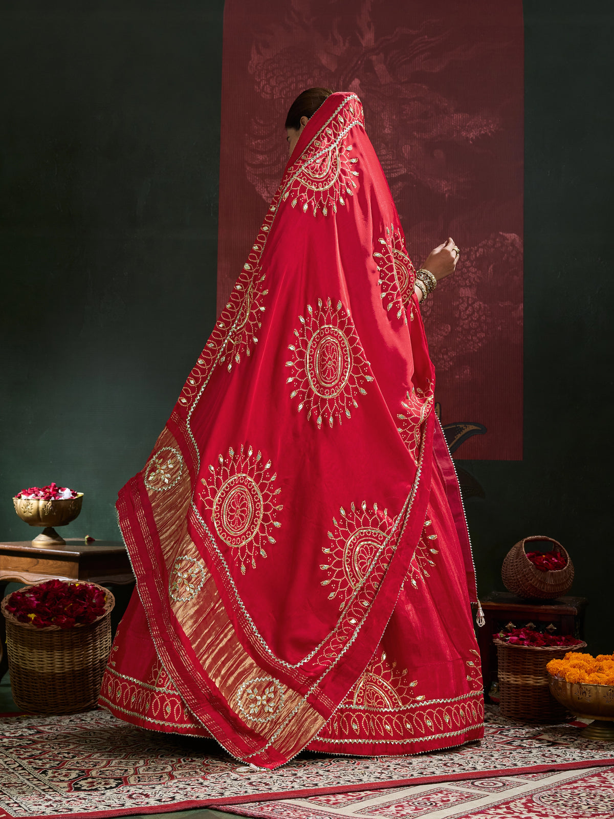 KcPc New Royal Traditional Bandhani Lehenga in Premium Gaji Silk GOR