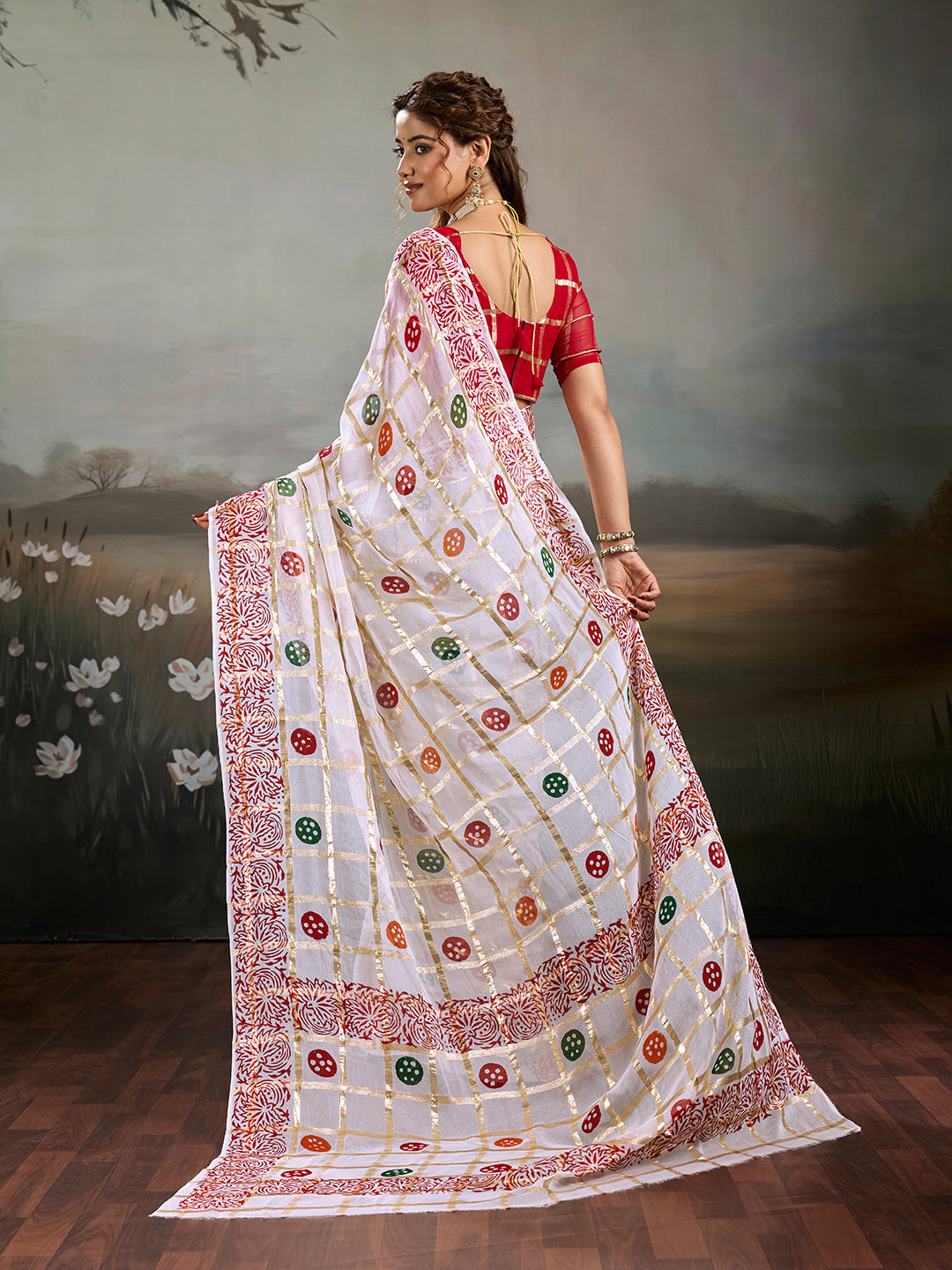 Buy New Faag Style Saree with Festive Wear KcPc Image 6