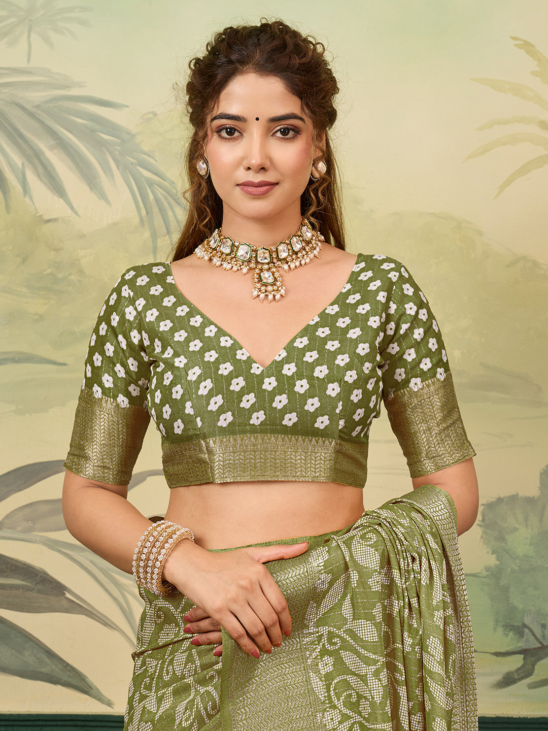 Buy Printed Style With Zari border