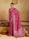 KcPc New Dola Silk Bandhani With Zari Weaving Work Saree GAN