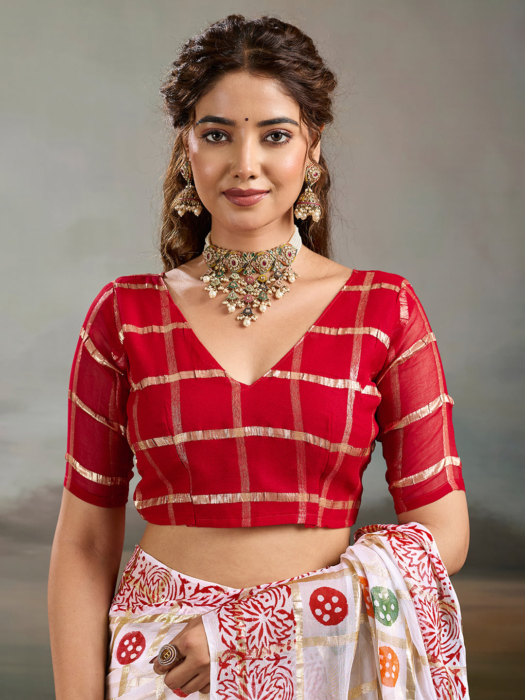 Buy New Faag Style Saree with Festive Wear KcPc Image 7