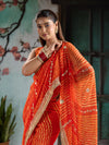 KcPc Premium Georgette Leheriya Saree with Gotapatti Work MHS