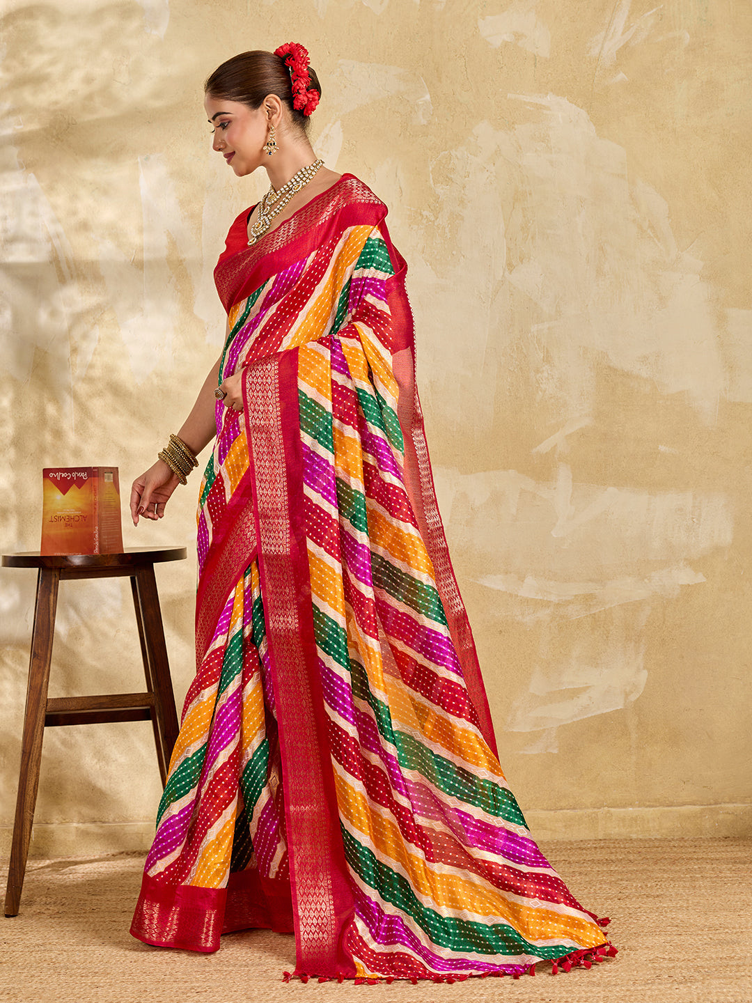 Leheriya Style saree for casual wears