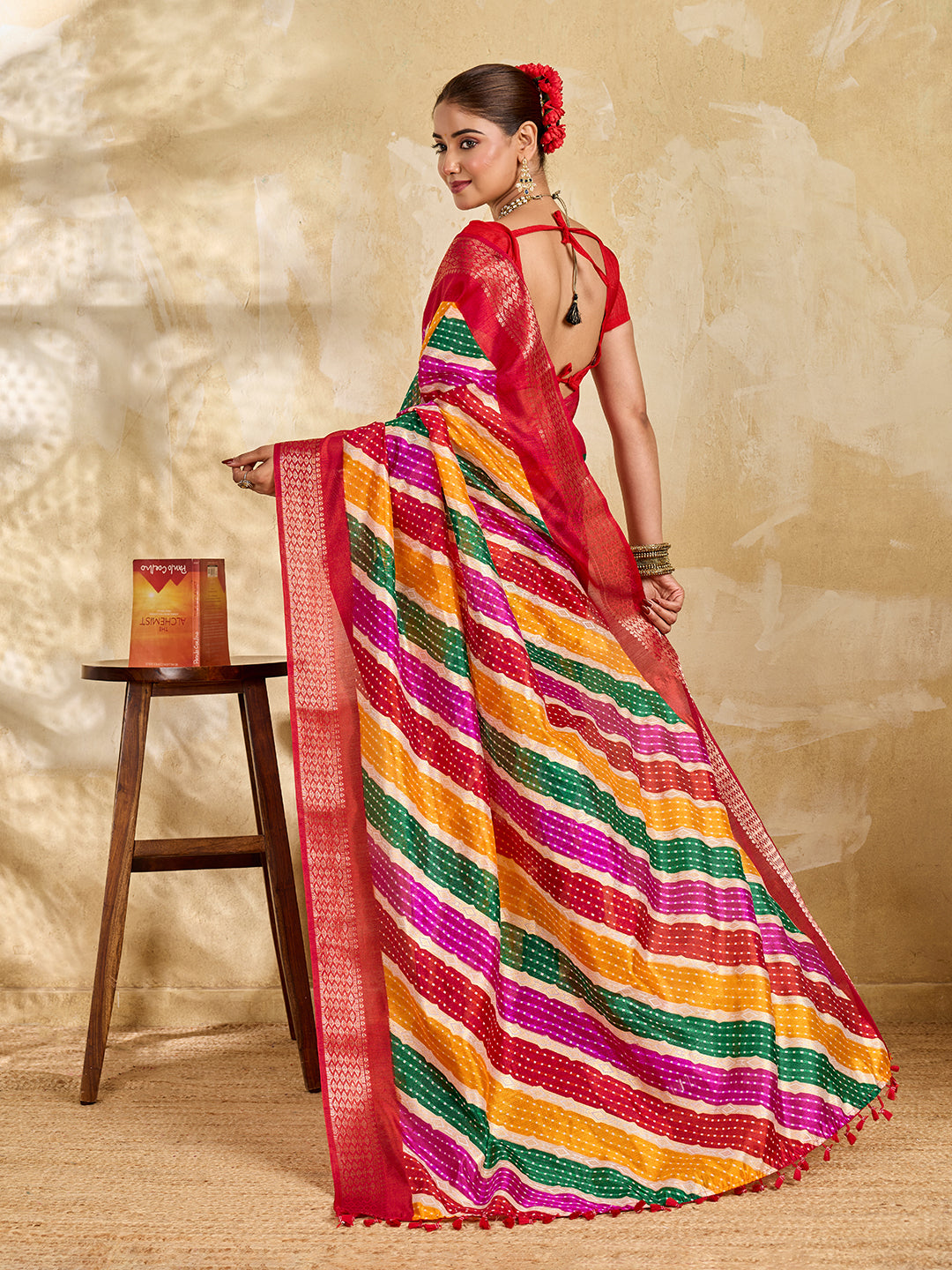 Leheriya Style saree for casual wears
