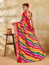 Leheriya Style saree for casual wears