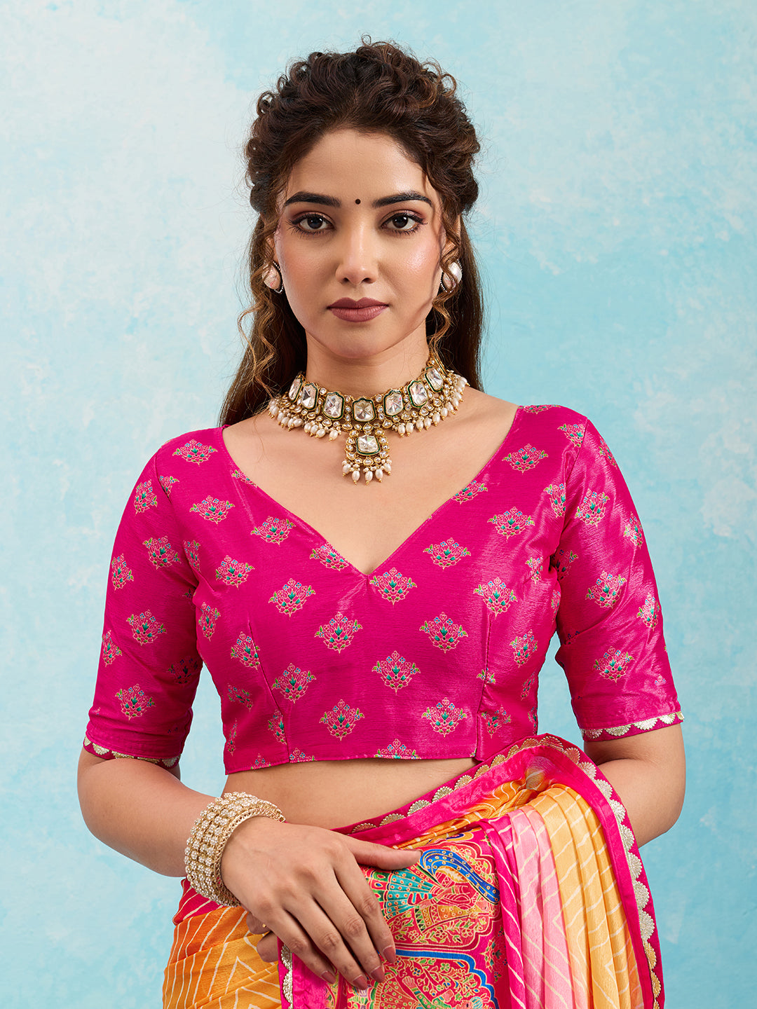 KcPc New Crepe Silk Kalamkari Style Saree for Casual Wear GAN