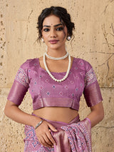 Cotton silk Ajrakh style Saree under 1000