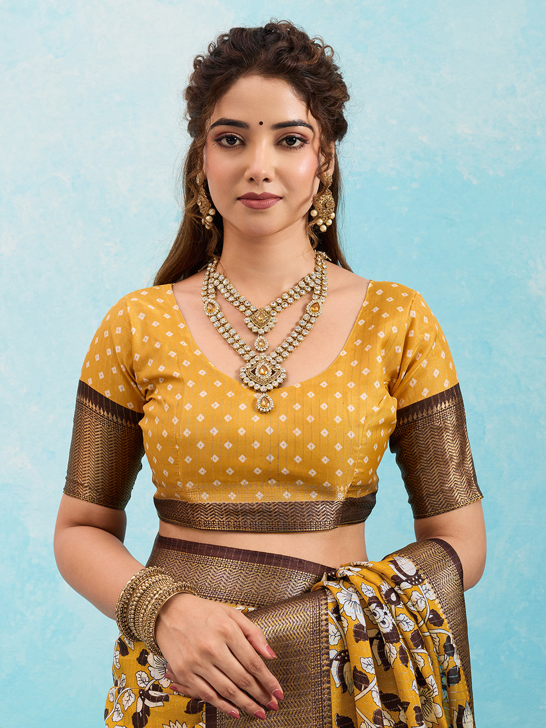 Buy Printed Style With Zari border Saree