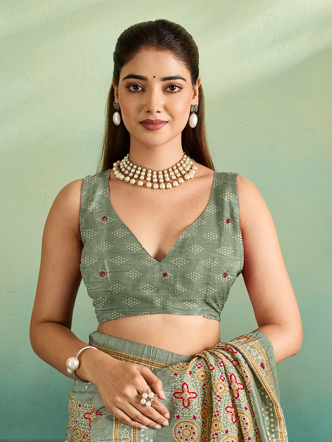 KcPc Premium Tusser Style Tussar Silk Saree with Aari & Aabla DetailingSTR