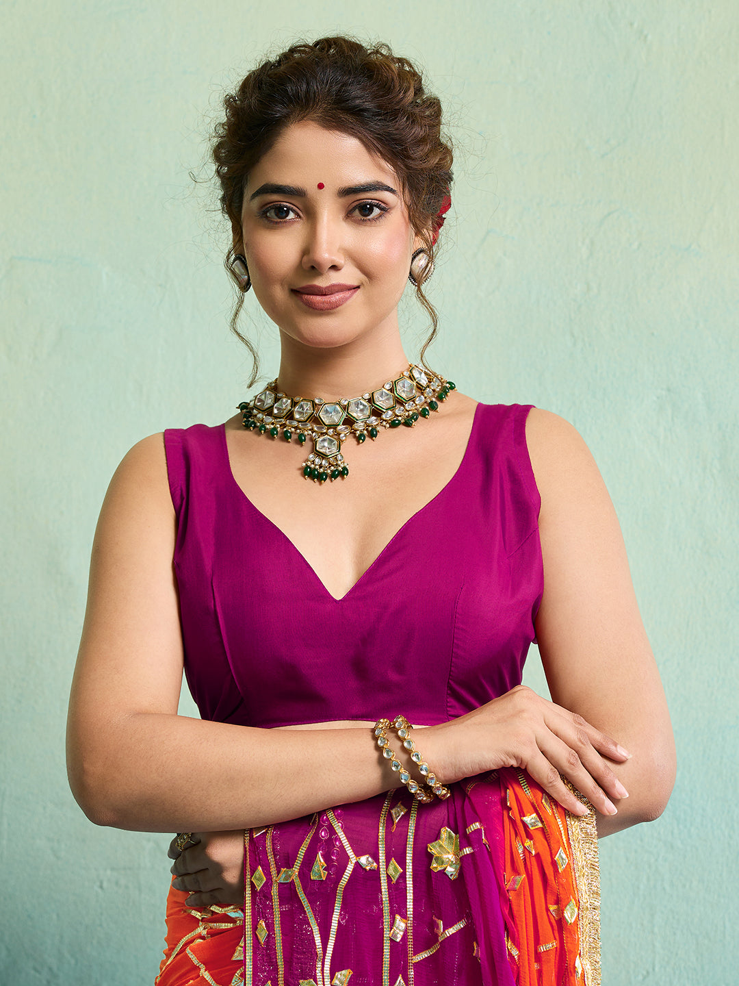 KcPc Premium Jaipur Hand Dyed Saree in Pure Najmeen Chiffon MHS