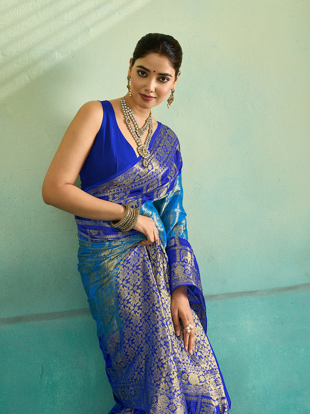 Buy Banarasi Saree With Festivel Wear