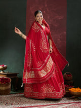 KcPc New Royal Traditional Bandhani Lehenga in Premium Gaji Silk GOR