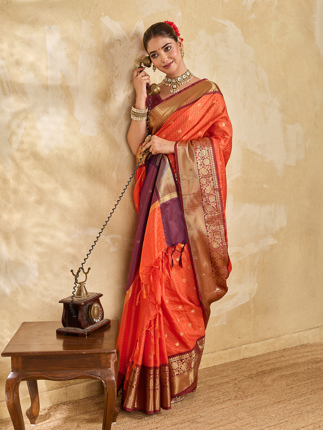 Buy Banarasi Style Saree Festive Wear kcpc