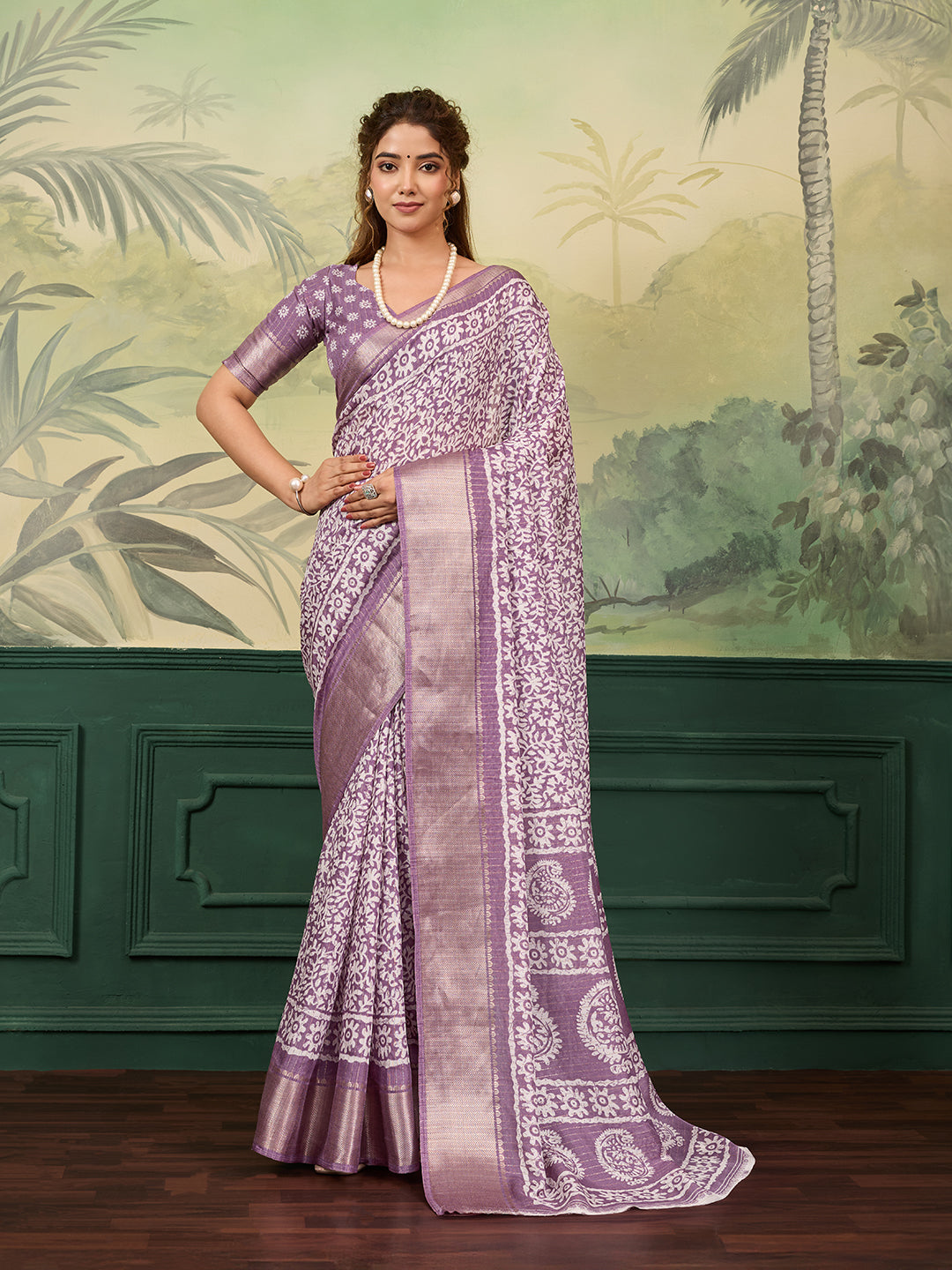 Buy Printed Style With Zari border
