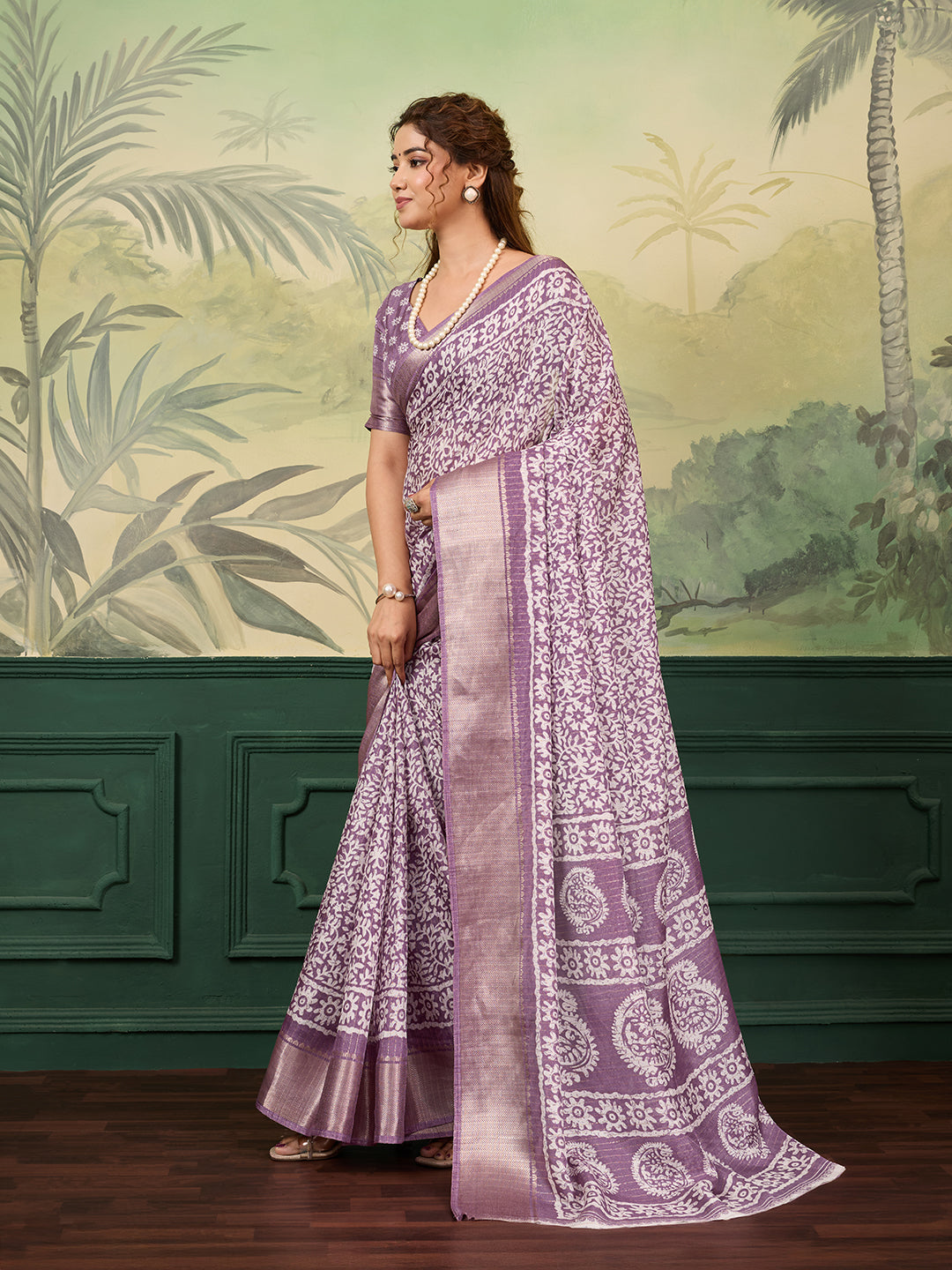Buy Printed Style With Zari border