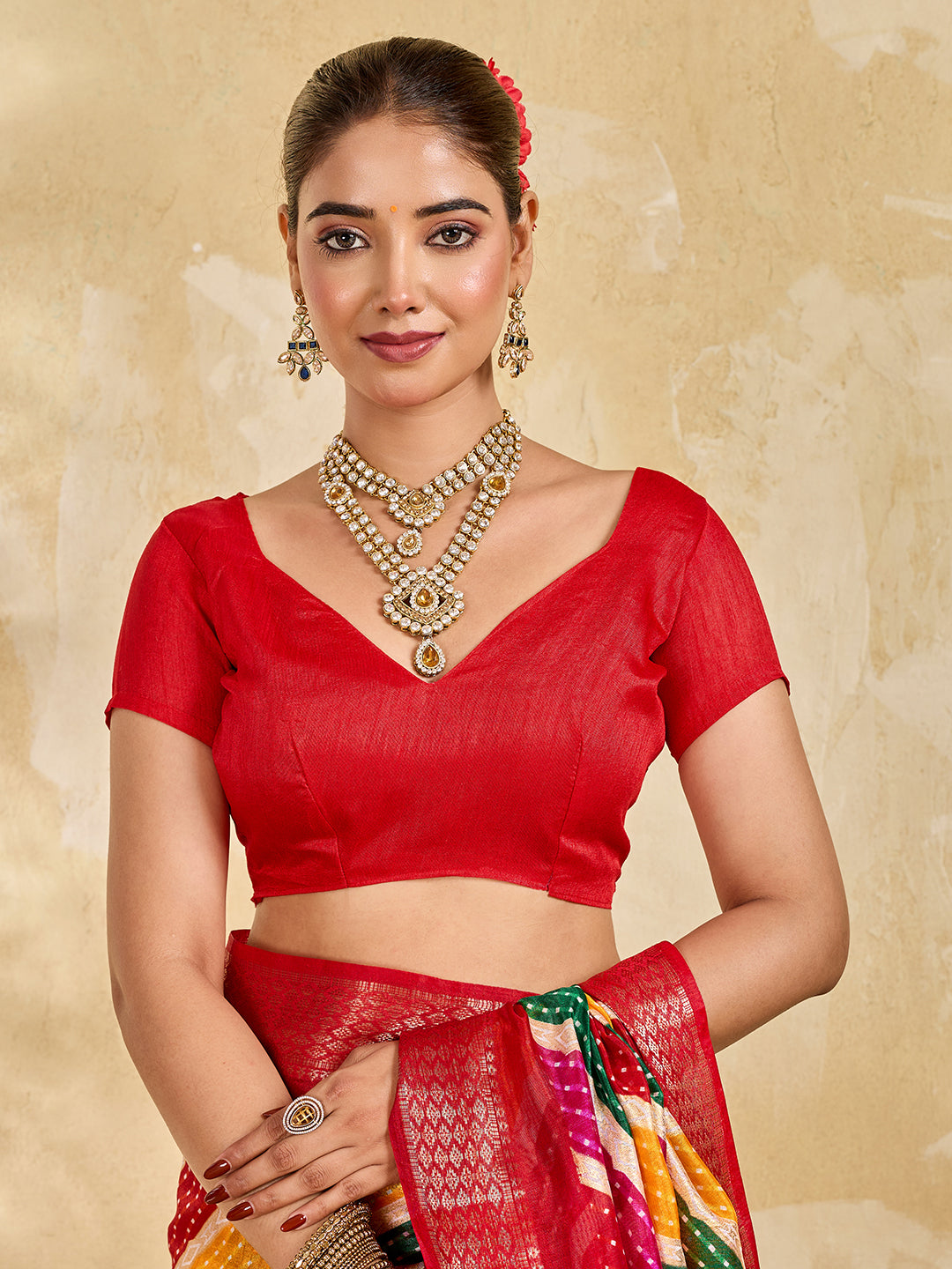 Leheriya Style saree for casual wears