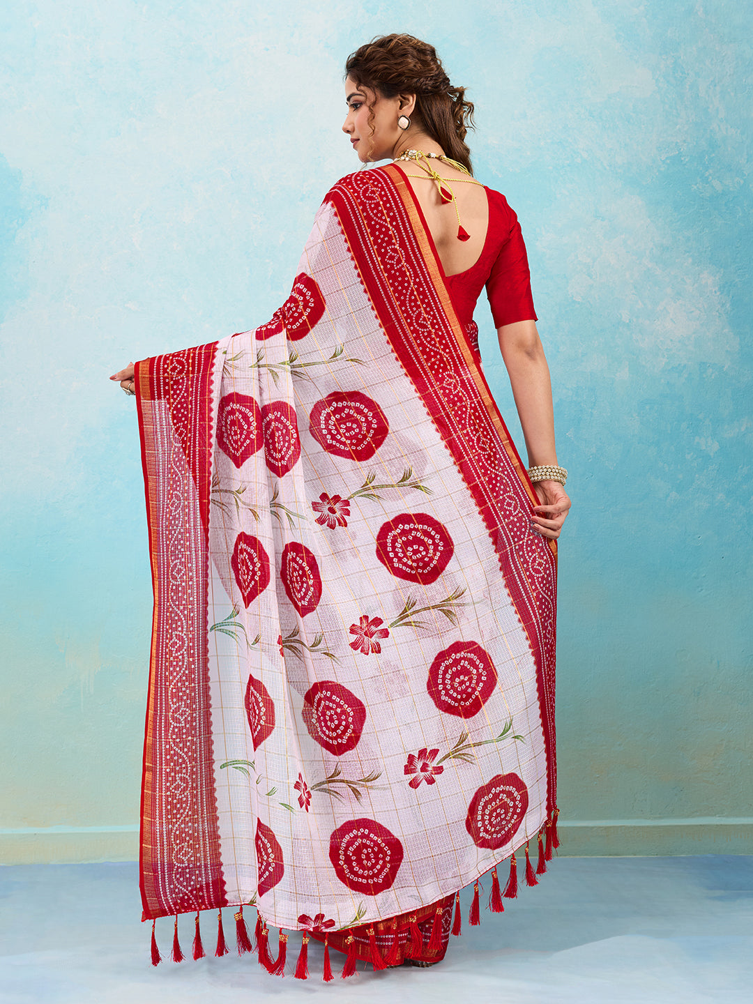 Buy Premium Bandhani Style Saree Collection Kcpc Image