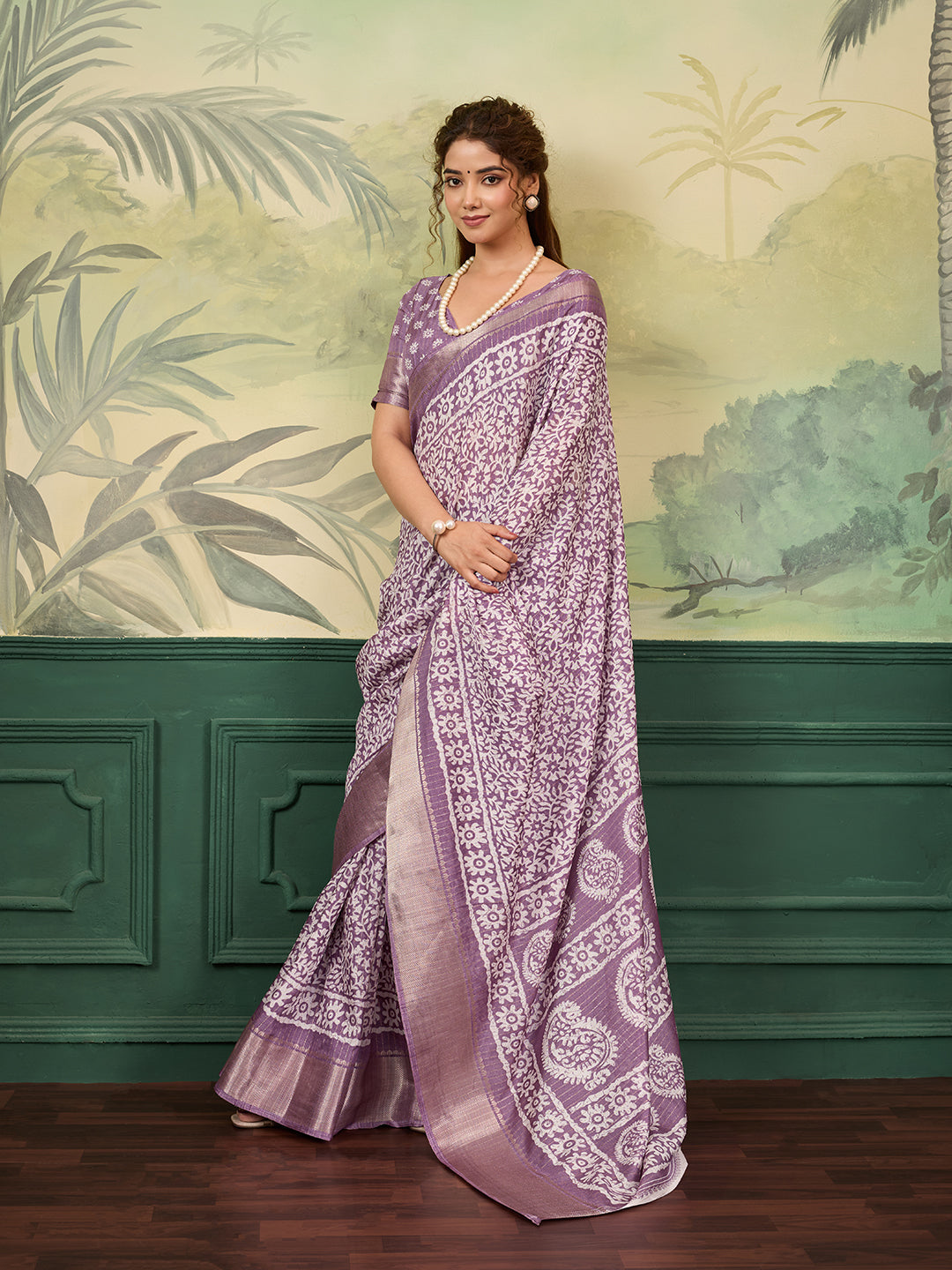 Buy Printed Style With Zari border