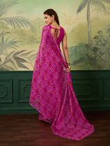 KcPc Lightweight Kota Doria Bandhani Casual Wear Saree SWA