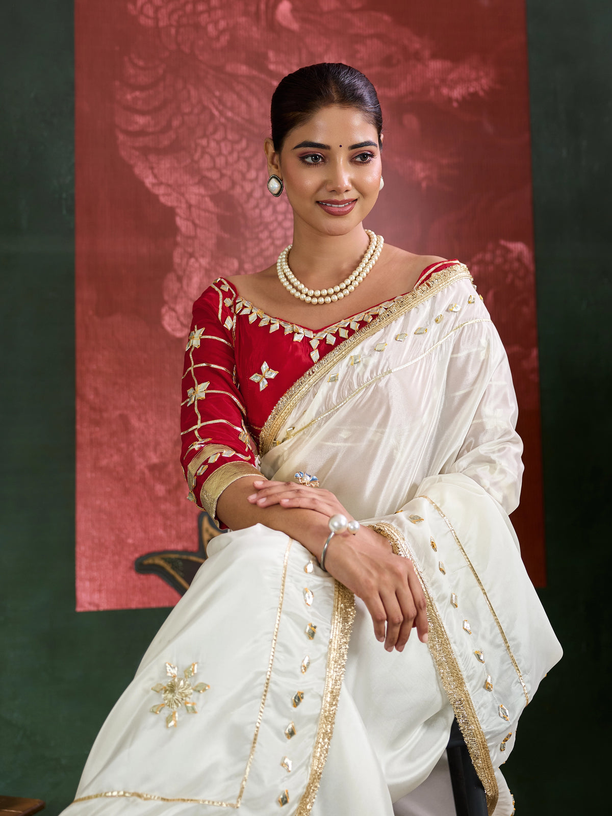 KcPc Crepe Silk Designer Saree with Gotapatti WorkPDM